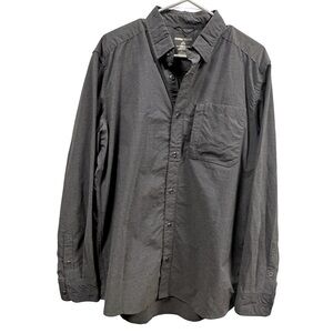 Swiss Tech Outdoor Button Up Long Sleeve Hidden Pocket Shirt Grey Mens Large